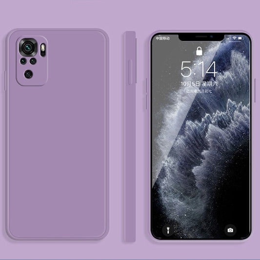 For Xiaomi Redmi Note 10 Solid Color Imitation Liquid Silicone Straight Edge Dropproof Full Coverage Protective Case(Purple) - Xiaomi Cases by buy2fix | Online Shopping UK | buy2fix