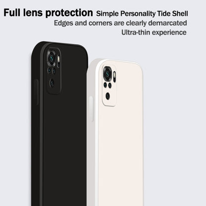 For Xiaomi Redmi Note 10 Solid Color Imitation Liquid Silicone Straight Edge Dropproof Full Coverage Protective Case(Purple) - Xiaomi Cases by buy2fix | Online Shopping UK | buy2fix