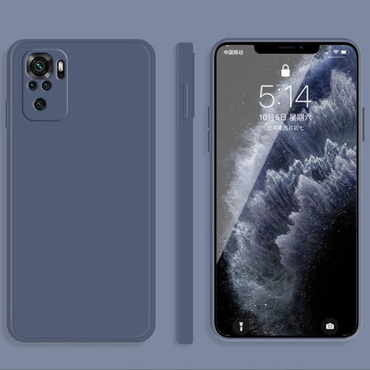 For Xiaomi Redmi Note 10 Solid Color Imitation Liquid Silicone Straight Edge Dropproof Full Coverage Protective Case(Grey) - Xiaomi Cases by buy2fix | Online Shopping UK | buy2fix