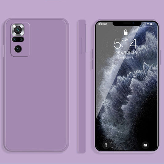 For Xiaomi Redmi Note 10 Pro Solid Color Imitation Liquid Silicone Straight Edge Dropproof Full Coverage Protective Case(Purple) - Xiaomi Cases by buy2fix | Online Shopping UK | buy2fix