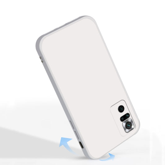 For Xiaomi Redmi Note 10 Pro Solid Color Imitation Liquid Silicone Straight Edge Dropproof Full Coverage Protective Case(Purple) - Xiaomi Cases by buy2fix | Online Shopping UK | buy2fix