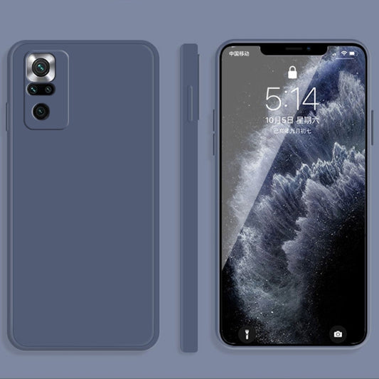 For Xiaomi Redmi Note 10 Pro Solid Color Imitation Liquid Silicone Straight Edge Dropproof Full Coverage Protective Case(Grey) - Xiaomi Cases by buy2fix | Online Shopping UK | buy2fix