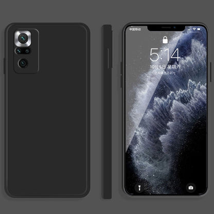 For Xiaomi Redmi Note 10 Pro Solid Color Imitation Liquid Silicone Straight Edge Dropproof Full Coverage Protective Case(Black) - Xiaomi Cases by buy2fix | Online Shopping UK | buy2fix