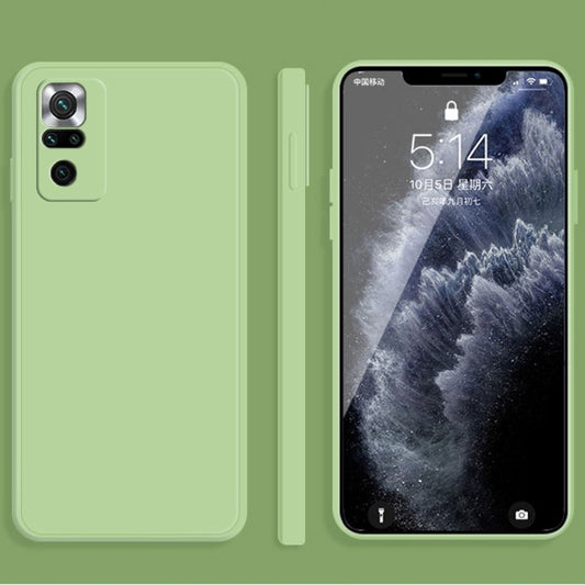For Xiaomi Redmi Note 10 Pro Solid Color Imitation Liquid Silicone Straight Edge Dropproof Full Coverage Protective Case(Matcha Green) - Xiaomi Cases by buy2fix | Online Shopping UK | buy2fix