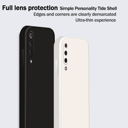 For Xiaomi Mi 9 Solid Color Imitation Liquid Silicone Straight Edge Dropproof Full Coverage Protective Case(Black) - Xiaomi Cases by buy2fix | Online Shopping UK | buy2fix