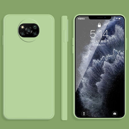For Xiaomi Poco X3 NFC / Poco X3 Pro Solid Color Imitation Liquid Silicone Straight Edge Dropproof Full Coverage Protective Case(Matcha Green) - Xiaomi Cases by buy2fix | Online Shopping UK | buy2fix