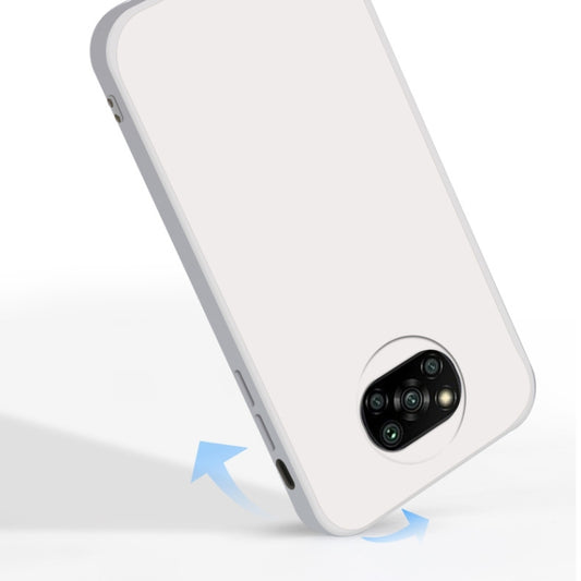 For Xiaomi Poco X3 NFC / Poco X3 Pro Solid Color Imitation Liquid Silicone Straight Edge Dropproof Full Coverage Protective Case(Matcha Green) - Xiaomi Cases by buy2fix | Online Shopping UK | buy2fix
