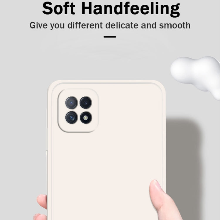 For OPPO A72 Solid Color Imitation Liquid Silicone Straight Edge Dropproof Full Coverage Protective Case(Matcha Green) by buy2fix