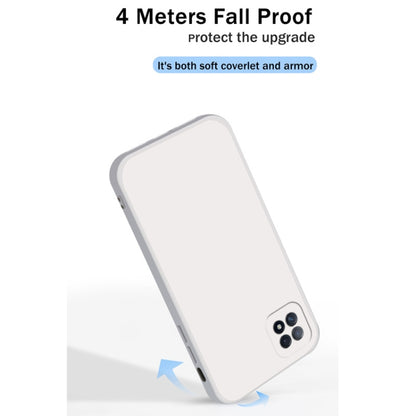 For OPPO A72 Solid Color Imitation Liquid Silicone Straight Edge Dropproof Full Coverage Protective Case(Matcha Green) by buy2fix