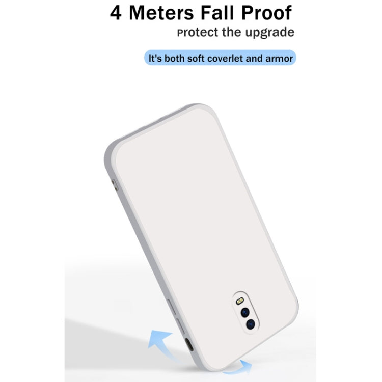 For OPPO R17 Solid Color Imitation Liquid Silicone Straight Edge Dropproof Full Coverage Protective Case(Matcha Green) by buy2fix