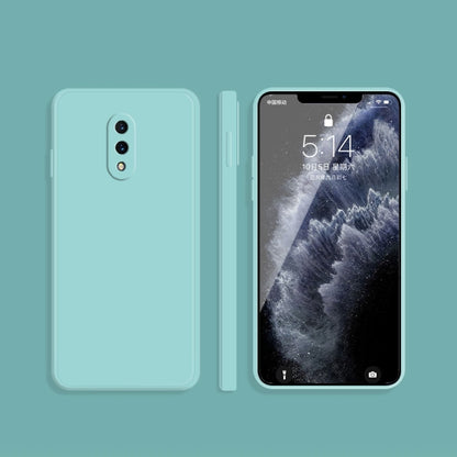 For OnePlus 7 Solid Color Imitation Liquid Silicone Straight Edge Dropproof Full Coverage Protective Case(Sky Blue) by buy2fix
