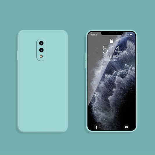 For OnePlus 7 Solid Color Imitation Liquid Silicone Straight Edge Dropproof Full Coverage Protective Case(Sky Blue) by buy2fix