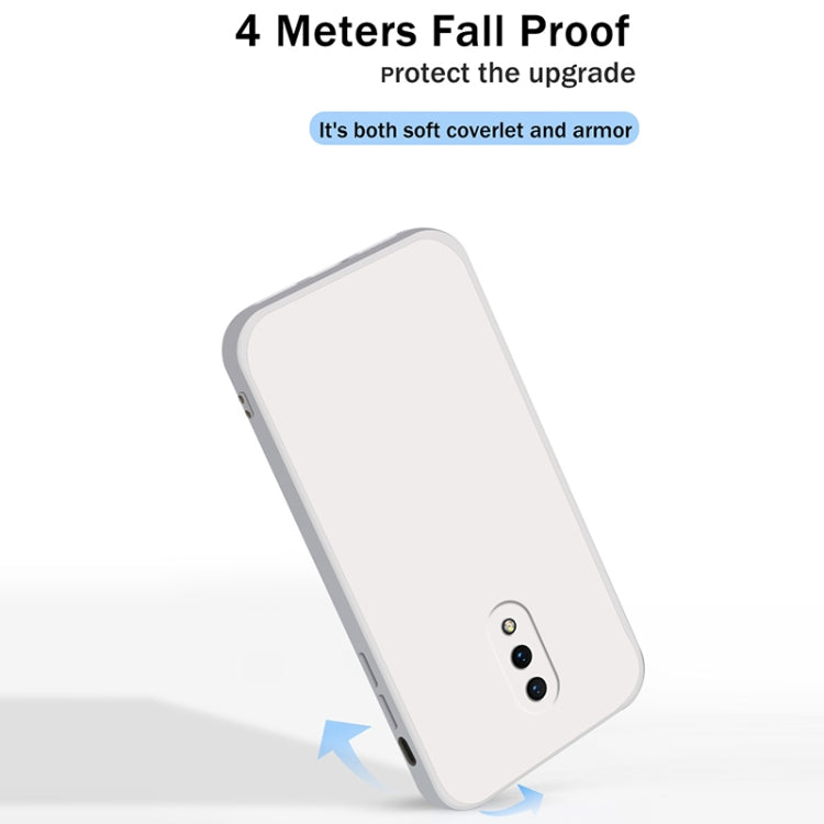 For OnePlus 7 Solid Color Imitation Liquid Silicone Straight Edge Dropproof Full Coverage Protective Case(Sky Blue) by buy2fix