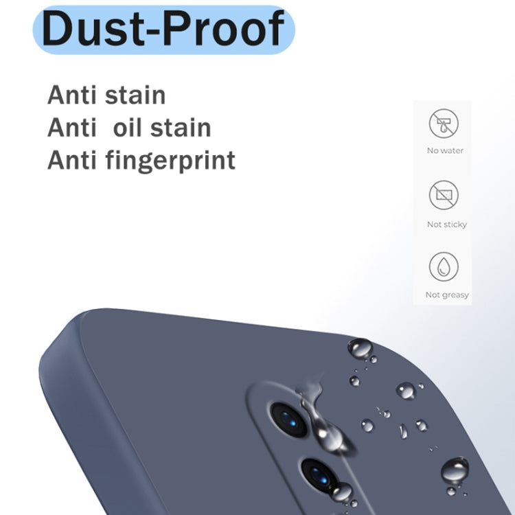 For OnePlus 7 Solid Color Imitation Liquid Silicone Straight Edge Dropproof Full Coverage Protective Case(Black) by buy2fix