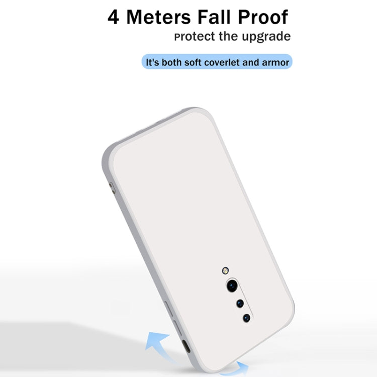 For OnePlus 7 Pro Solid Color Imitation Liquid Silicone Straight Edge Dropproof Full Coverage Protective Case(Purple) by buy2fix