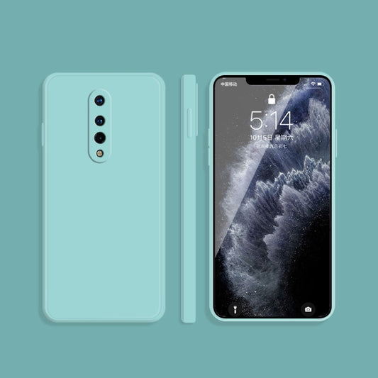 For OnePlus 8 Solid Color Imitation Liquid Silicone Straight Edge Dropproof Full Coverage Protective Case(Sky Blue) - OnePlus Cases by buy2fix | Online Shopping UK | buy2fix