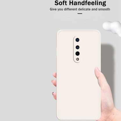For OnePlus 8 Solid Color Imitation Liquid Silicone Straight Edge Dropproof Full Coverage Protective Case(Matcha Green) - OnePlus Cases by buy2fix | Online Shopping UK | buy2fix
