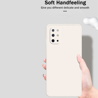 For OnePlus 8T Solid Color Imitation Liquid Silicone Straight Edge Dropproof Full Coverage Protective Case(Black) - OnePlus Cases by buy2fix | Online Shopping UK | buy2fix
