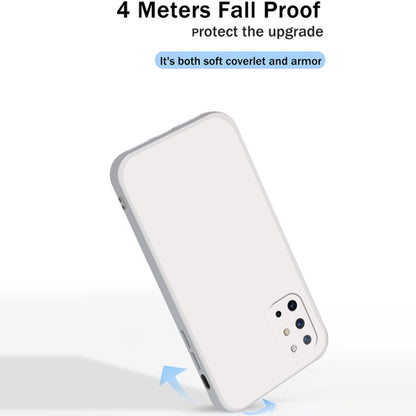 For OnePlus 8T Solid Color Imitation Liquid Silicone Straight Edge Dropproof Full Coverage Protective Case(Black) - OnePlus Cases by buy2fix | Online Shopping UK | buy2fix