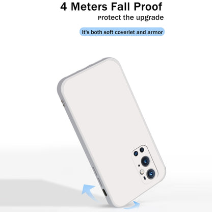 For OnePlus 9 Pro Solid Color Imitation Liquid Silicone Straight Edge Dropproof Full Coverage Protective Case(Blue) - OnePlus Cases by buy2fix | Online Shopping UK | buy2fix