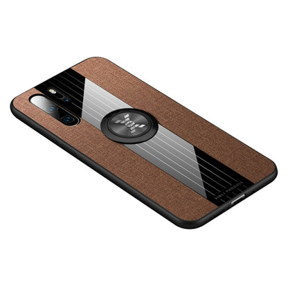 For Huawei P30 Pro XINLI Stitching Cloth Textue Shockproof TPU Protective Case with Ring Holder(Brown) - Huawei Cases by XINLI | Online Shopping UK | buy2fix