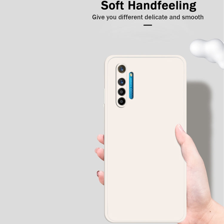 For OPPO Realme X2 / K5 Solid Color Imitation Liquid Silicone Straight Edge Dropproof Full Coverage Protective Case(Black) - Realme Cases by buy2fix | Online Shopping UK | buy2fix