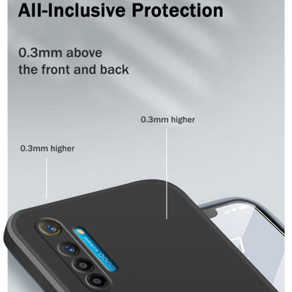 For OPPO Realme X2 / K5 Solid Color Imitation Liquid Silicone Straight Edge Dropproof Full Coverage Protective Case(Black) - Realme Cases by buy2fix | Online Shopping UK | buy2fix