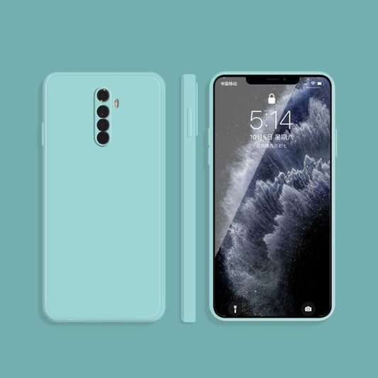 For OPPO Realme X2 Pro  / Reno Ace Solid Color Imitation Liquid Silicone Straight Edge Dropproof Full Coverage Protective Case(Sky Blue) - Realme Cases by buy2fix | Online Shopping UK | buy2fix