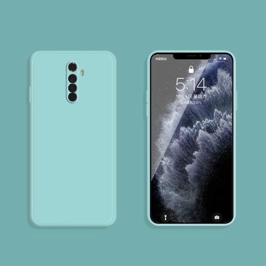 For OPPO Realme X2 Pro  / Reno Ace Solid Color Imitation Liquid Silicone Straight Edge Dropproof Full Coverage Protective Case(Sky Blue) - Realme Cases by buy2fix | Online Shopping UK | buy2fix