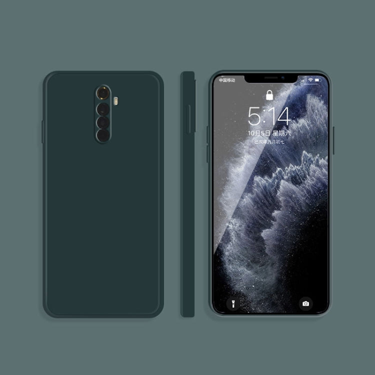 For OPPO Realme X2 Pro  / Reno Ace Solid Color Imitation Liquid Silicone Straight Edge Dropproof Full Coverage Protective Case(Dark Green) - Realme Cases by buy2fix | Online Shopping UK | buy2fix