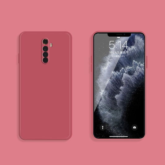 For OPPO Realme X2 Pro  / Reno Ace Solid Color Imitation Liquid Silicone Straight Edge Dropproof Full Coverage Protective Case(Red) - Realme Cases by buy2fix | Online Shopping UK | buy2fix