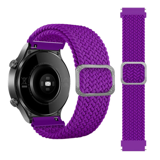 For Samsung Galaxy Watch Active2 40mm Adjustable Nylon Braided Elasticity Watch Band(Purple) - Watch Bands by buy2fix | Online Shopping UK | buy2fix