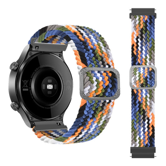 For Samsung Galaxy Watch Active2 40mm Adjustable Nylon Braided Elasticity Watch Band(Colorful Denim) - Watch Bands by buy2fix | Online Shopping UK | buy2fix