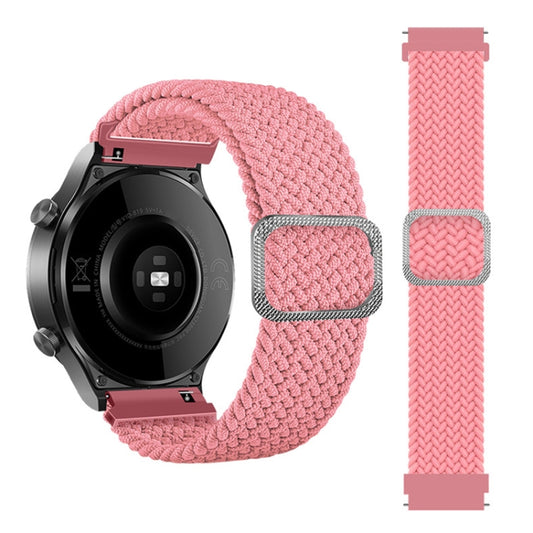 For Samsung Galaxy Watch Active2 44mm Adjustable Nylon Braided Elasticity Watch Band(Pink) - Watch Bands by buy2fix | Online Shopping UK | buy2fix