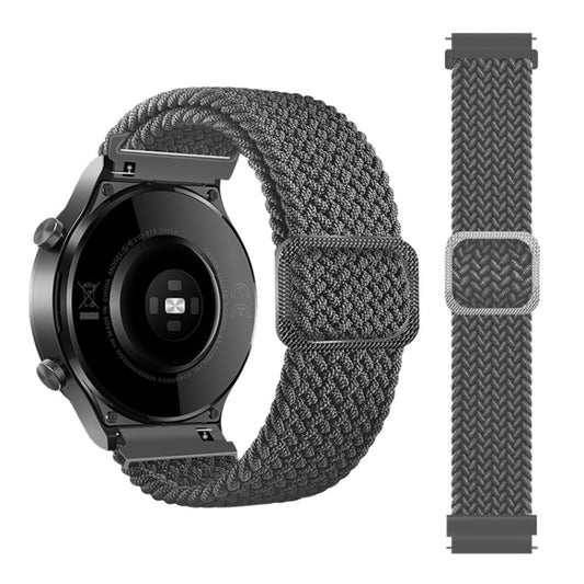 For Samsung Galaxy Watch Active2 44mm Adjustable Nylon Braided Elasticity Watch Band(Grey) - Watch Bands by buy2fix | Online Shopping UK | buy2fix