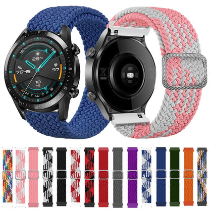 For Samsung Galaxy Watch Active2 44mm Adjustable Nylon Braided Elasticity Watch Band(Colorful Denim) - Watch Bands by buy2fix | Online Shopping UK | buy2fix