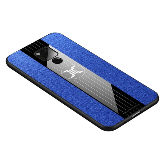 For Huawei Mate 20 X XINLI Stitching Cloth Textue Shockproof TPU Protective Case(Blue) - Huawei Cases by XINLI | Online Shopping UK | buy2fix