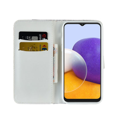 For Samsung Galaxy A22 5G Laser Glitter Powder Matching Crocodile Texture Horizontal Flip Leather Case with Card Slots & Holder & Wallet(Green) by buy2fix