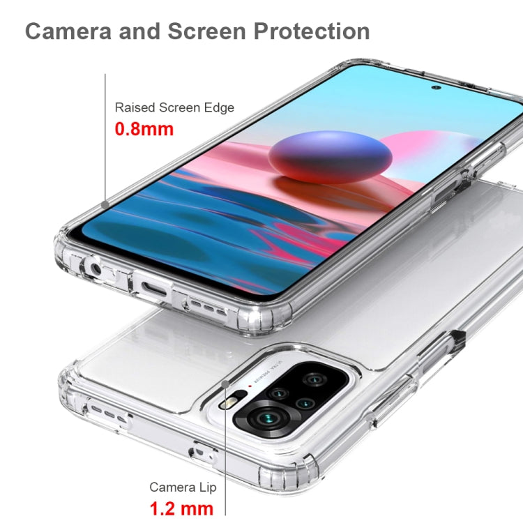 For Xiaomi Redmi Note 10 Shockproof Scratchproof TPU + Acrylic Protective Case(Transparent) - Xiaomi Cases by buy2fix | Online Shopping UK | buy2fix