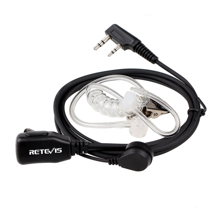 RETEVIS C9003 2 Pin PTT Speaker Microphone Acoustic Tube In-ear Earpiece - Microphones & Headsets by RETEVIS | Online Shopping UK | buy2fix