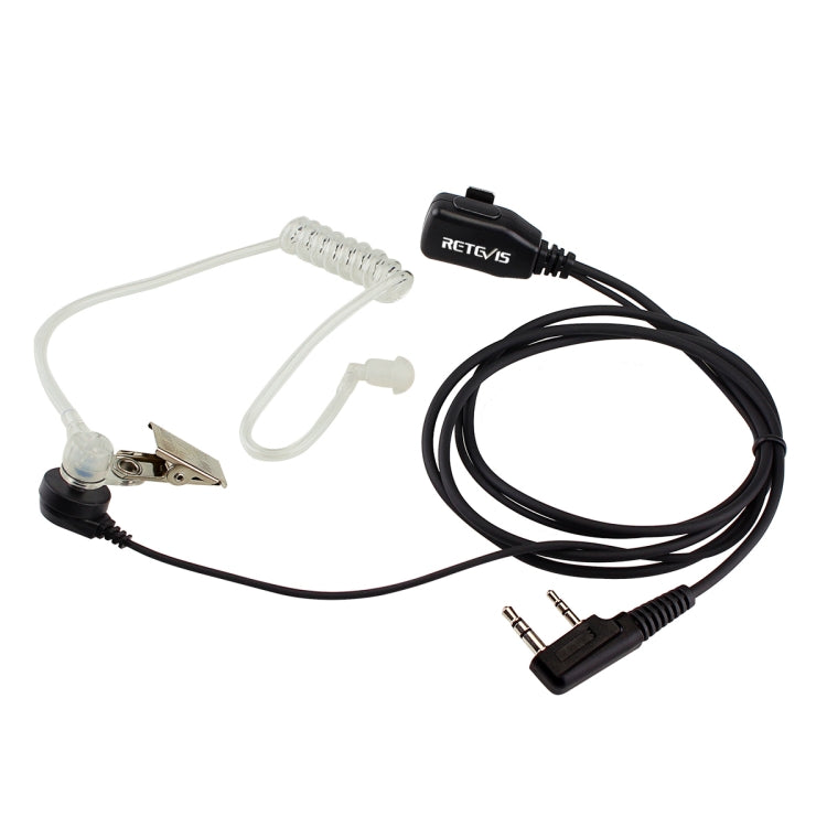 RETEVIS C9003 2 Pin PTT Speaker Microphone Acoustic Tube In-ear Earpiece - Microphones & Headsets by RETEVIS | Online Shopping UK | buy2fix