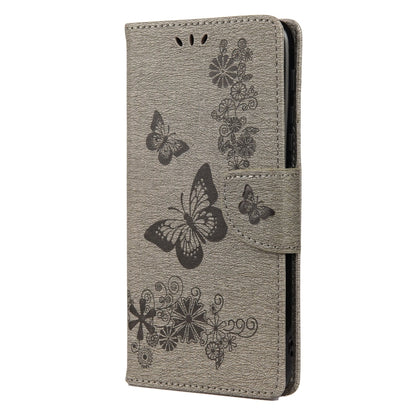 For Motorola Moto G30 Butterflies Embossing Horizontal Flip Leather Case with Holder & Card Slots & Wallet(Grey) - Motorola Cases by buy2fix | Online Shopping UK | buy2fix