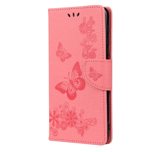 For Motorola Moto G30 Butterflies Embossing Horizontal Flip Leather Case with Holder & Card Slots & Wallet(Pink)) - Motorola Cases by buy2fix | Online Shopping UK | buy2fix
