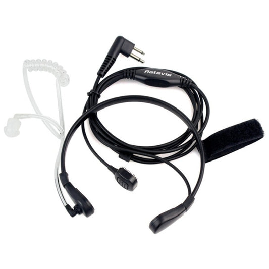 RETEVIS M Throat PTT Covert Acoustic Tube Earphone Speaker Microphone - Microphones & Headsets by RETEVIS | Online Shopping UK | buy2fix
