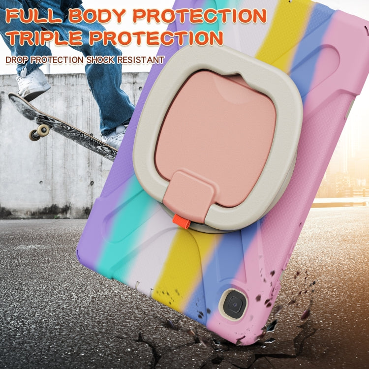 For Samsung Galaxy Tab S6 Lite P610 Silicone + PC Protective Case with Holder & Shoulder Strap(Colorful Pink) - Tab S6 Lite P610 / P615 by buy2fix | Online Shopping UK | buy2fix