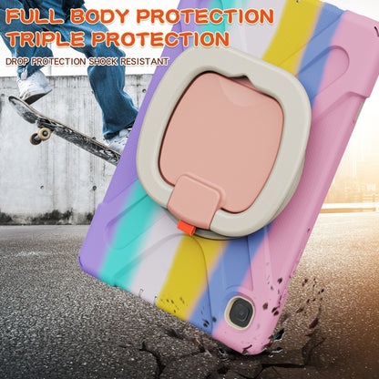 For Samsung Galaxy Tab S6 Lite P610 Silicone + PC Protective Case with Holder & Shoulder Strap(Colorful Pink) - Tab S6 Lite P610 / P615 by buy2fix | Online Shopping UK | buy2fix