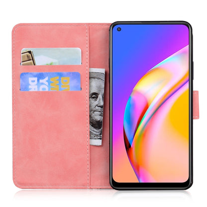 For OPPO Reno5 Z Tiger Embossing Pattern Horizontal Flip Leather Case with Holder & Card Slots & Wallet(Pink) by buy2fix