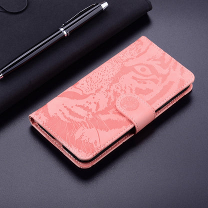 For OPPO Reno5 Z Tiger Embossing Pattern Horizontal Flip Leather Case with Holder & Card Slots & Wallet(Pink) by buy2fix