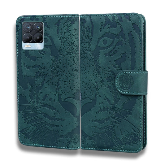 For OPPO Realme 8 / Realme 8 Pro Tiger Embossing Pattern Horizontal Flip Leather Case with Holder & Card Slots & Wallet(Green) - Realme Cases by buy2fix | Online Shopping UK | buy2fix