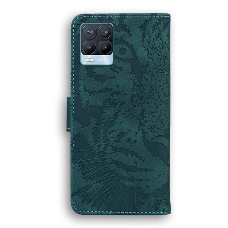 For OPPO Realme 8 / Realme 8 Pro Tiger Embossing Pattern Horizontal Flip Leather Case with Holder & Card Slots & Wallet(Green) - Realme Cases by buy2fix | Online Shopping UK | buy2fix